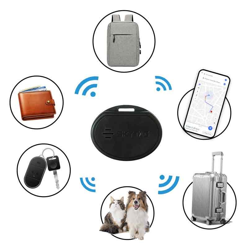 Wireless Smart Mini GPS Tracker Locator 4G Anti-Lost Waterproof Bluetooth Tracer with 3G 5G Wi-Fi Features Made of Plastic